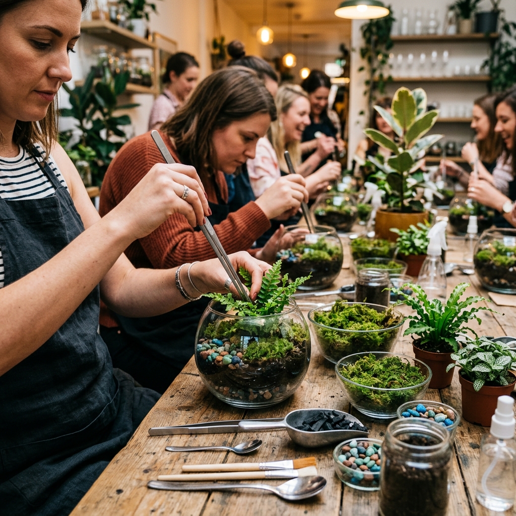 Terrarium Building Workshop with Local Beer and Wine